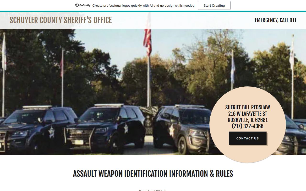 Schuyler County inmate population recent booking cards on the sheriff site